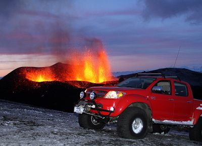 Top Gear, May, volcanoes, trucks, Toyota, arctic, Iceland, hilux, vehicles - desktop wallpaper