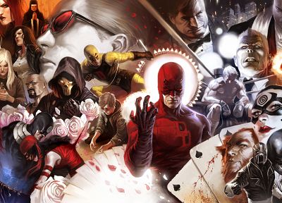 comics, superheroes, Daredevil, artwork, Marvel Comics - related desktop wallpaper