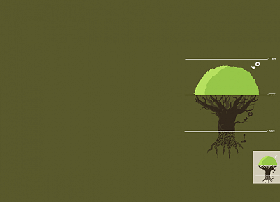 minimalistic, trees, Threadless - random desktop wallpaper