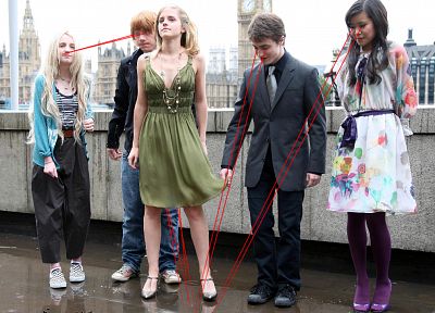 Emma Watson, Harry Potter, Daniel Radcliffe, Rupert Grint, Evanna Lynch, Katie Leung - desktop wallpaper