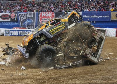 crash, wrecks, vehicles, monster truck, monster jam - related desktop wallpaper