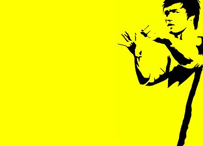 Bruce Lee, yellow - random desktop wallpaper