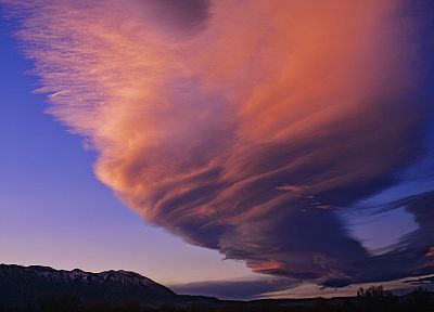clouds, California, Nevada, range - random desktop wallpaper