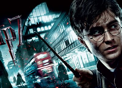 Harry Potter, Harry Potter and the Deathly Hallows, Daniel Radcliffe, men with glasses - random desktop wallpaper