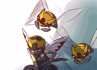 Pokemon, bees, Ninjask, Hitec - random desktop wallpaper
