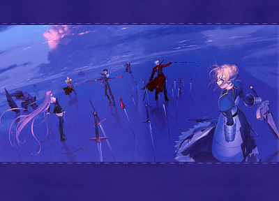 Fate/Stay Night, Gilgamesh, Type-Moon, Saber, Rider (Fate/Stay Night), Archer (Fate/Stay Night), Fate series - related desktop wallpaper