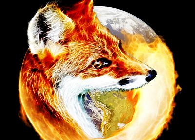 Firefox, foxes - random desktop wallpaper