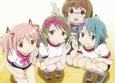 groups, Mahou Shoujo Madoka Magica, Miki Sayaka, Kaname Madoka, anime, anime girls, Shizuki Hitomi - related desktop wallpaper