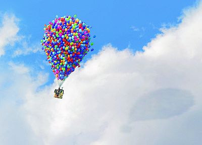 Up (movie), animation, balloons - desktop wallpaper