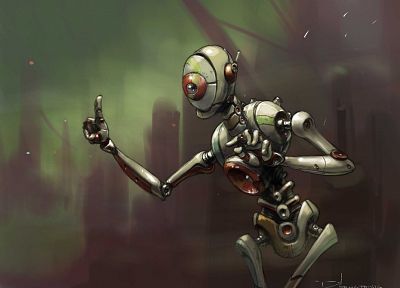 robots, science fiction, artwork - desktop wallpaper