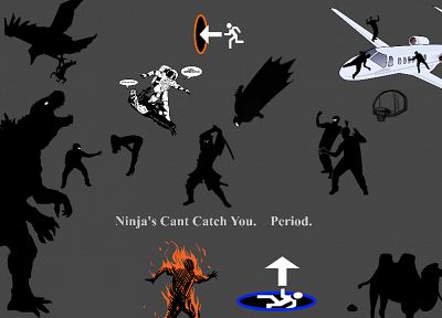 ninjas cant catch you if - duplicate desktop wallpaper