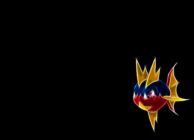 Pokemon, black background, Carvanha - duplicate desktop wallpaper