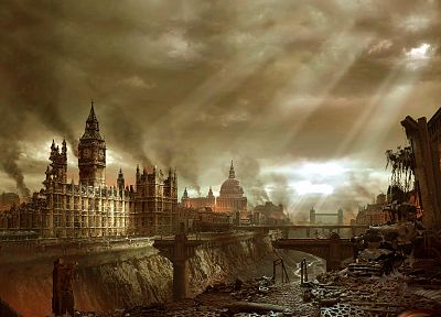 Britain, London, destroyed - desktop wallpaper