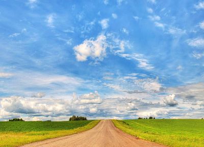 clouds, horizon, roads, skyscapes - desktop wallpaper