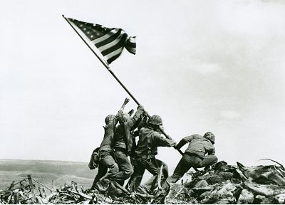 World War II, Iwo Jima, Joe Rosenthal, redneck - random desktop wallpaper
