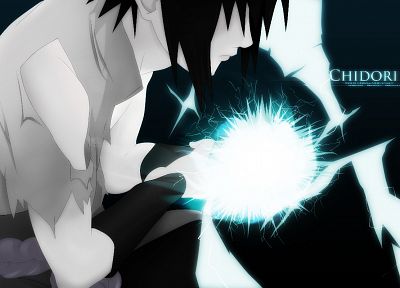 Uchiha Sasuke, Naruto: Shippuden, anime, chidori - desktop wallpaper