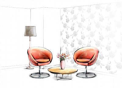 design, interior, furniture, drawings - random desktop wallpaper