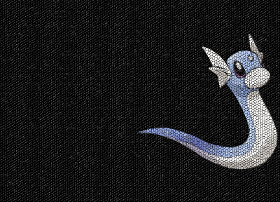 Pokemon, mosaic, Dratini - random desktop wallpaper