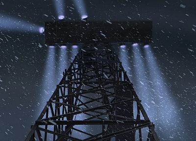 snow, tower, Makoto Shinkai, 5 Centimeters Per Second - desktop wallpaper
