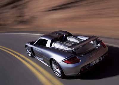 cars, vehicles, Porsche Carrera GT, rear angle view - duplicate desktop wallpaper