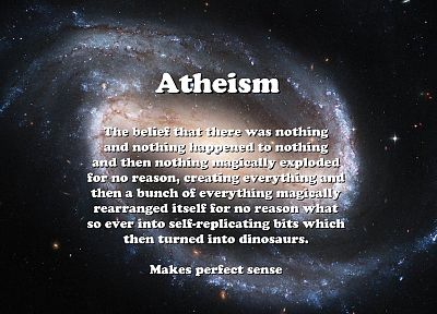 outer space, text, retarded, propaganda, religion, creationism - desktop wallpaper