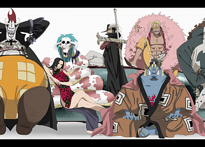 One Piece (anime), Boa Hancock, anime, Crocodile (One Piece), Gecko Moria, Donquixote Doflamingo, Bartholomew Kuma, Jinbei (One Piece), Dracule Mihawk - random desktop wallpaper