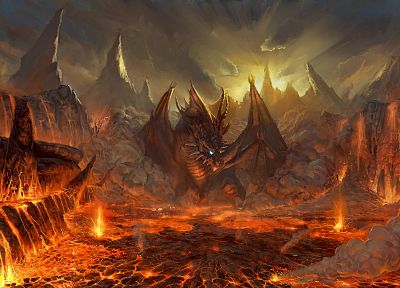 dragons, Lineage 2, Valakas - random desktop wallpaper