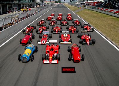 cars, Ferrari, Formula One, vehicles, race tracks - random desktop wallpaper