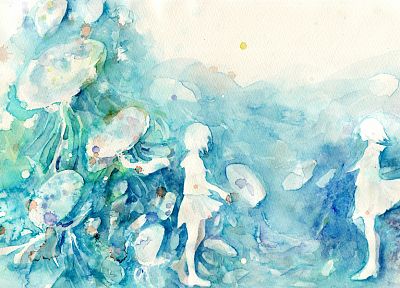 paintings, artwork, watercolor - random desktop wallpaper
