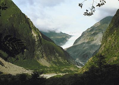 mountains, glacier, New Zealand - desktop wallpaper