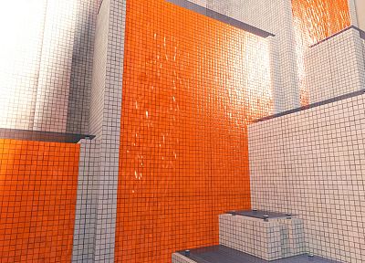 abstract, orange, cubes - random desktop wallpaper