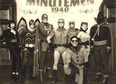 Watchmen, The Comedian, Sally Jupiter - duplicate desktop wallpaper