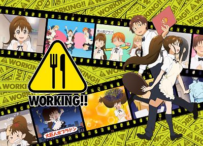 Working!! (Anime), Taneshima Popura, Takanashi Souta - random desktop wallpaper