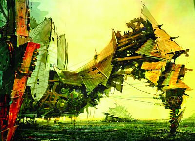 futuristic, giant, artwork, Daniel Dociu - desktop wallpaper