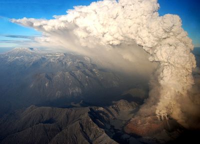 clouds, landscapes, volcanoes - desktop wallpaper