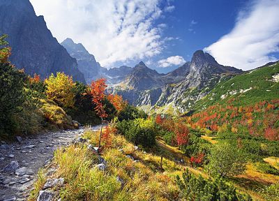 mountains, landscapes, nature, valleys, roads, Slovakia - desktop wallpaper