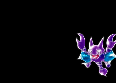 Pokemon, simple background, black background, Gligar - duplicate desktop wallpaper