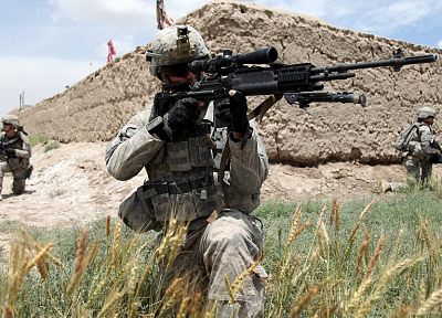 army, snipers, sniper rifles, M14 EBR - duplicate desktop wallpaper