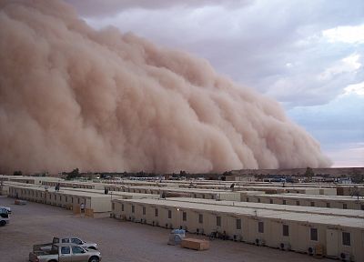 sand, deserts, storm, dust - random desktop wallpaper