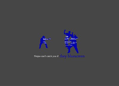 ninjas cant catch you if, Blue Screen of Death - related desktop wallpaper