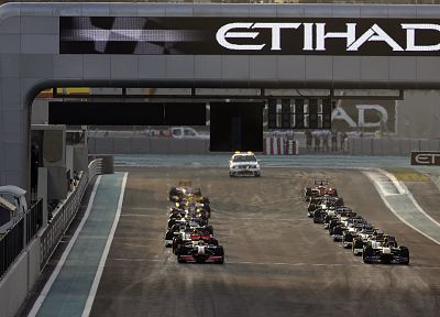 cars, grid, Formula One - desktop wallpaper