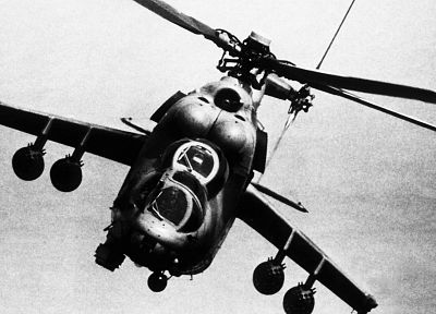 aircraft, military, helicopters, Soviet, mil, hind, vehicles, Mi-24 - random desktop wallpaper