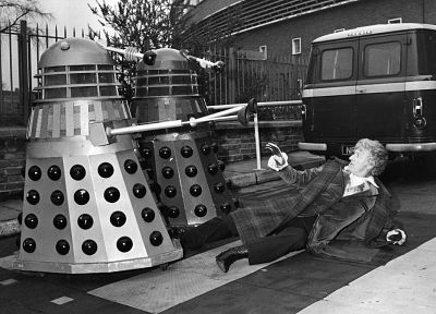 TV, Doctor Who, Jon Pertwee, Third Doctor, Daleks - desktop wallpaper