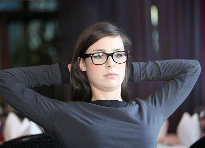glasses, Lena Meyer-Landrut, girls with glasses - random desktop wallpaper