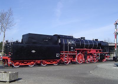 Germany, trains, railroad tracks, steam engine, vehicles, locomotives, steam locomotives, BR23, 2-6-2 - desktop wallpaper