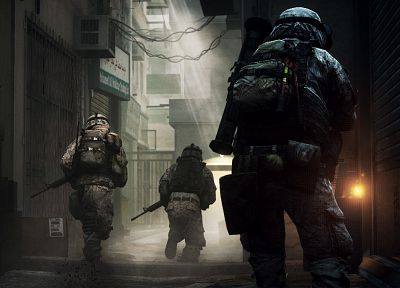 soldiers, video games, screenshots, Battlefield 3 - duplicate desktop wallpaper