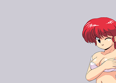 anime, Ranma 1/2, simple background - duplicate desktop wallpaper