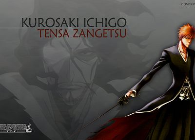 Bleach, Kurosaki Ichigo, Zangetsu - desktop wallpaper