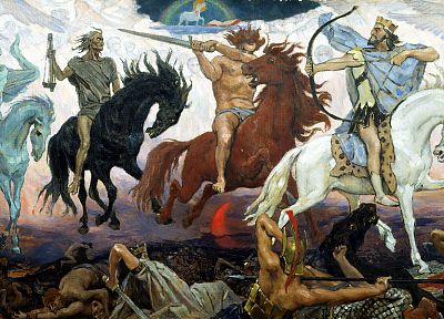 paintings, apocalypse, horses, Viktor Vasnetsov - random desktop wallpaper