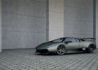 cars, Lamborghini, Lamborghini Murcielago, matte, italian cars - desktop wallpaper